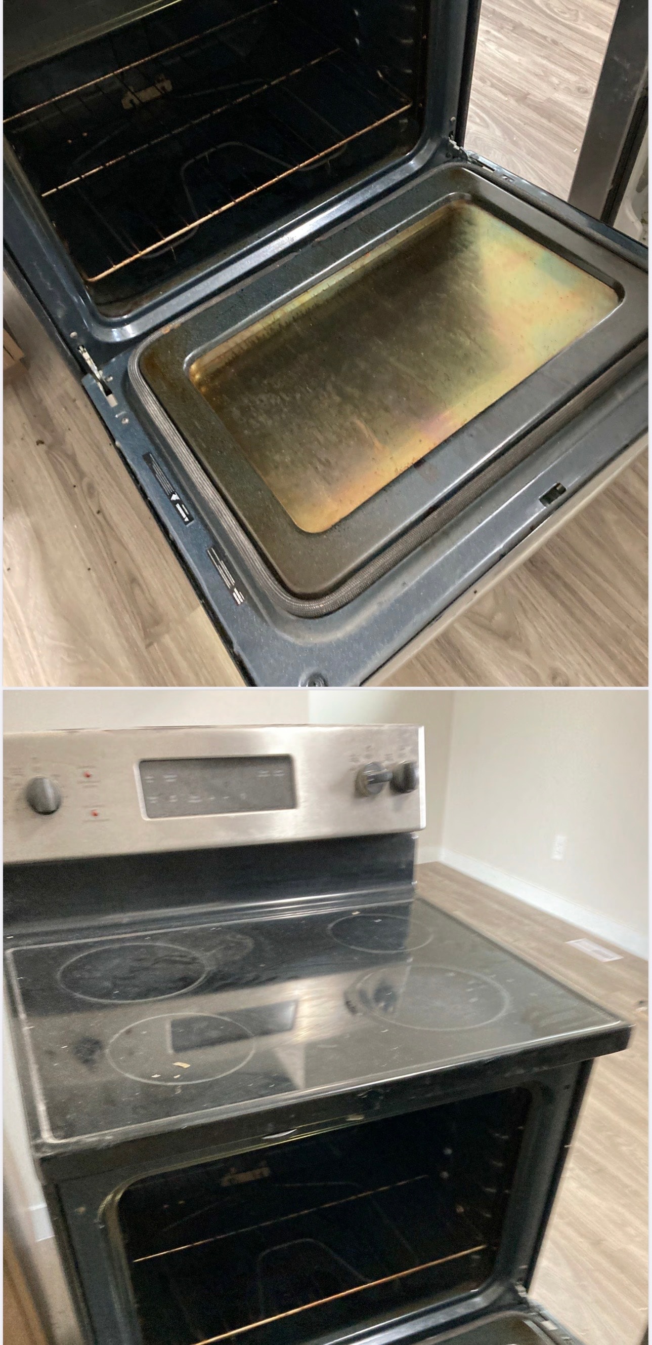 Oven and stovetop deep cleaned by TotalSpace Solutions