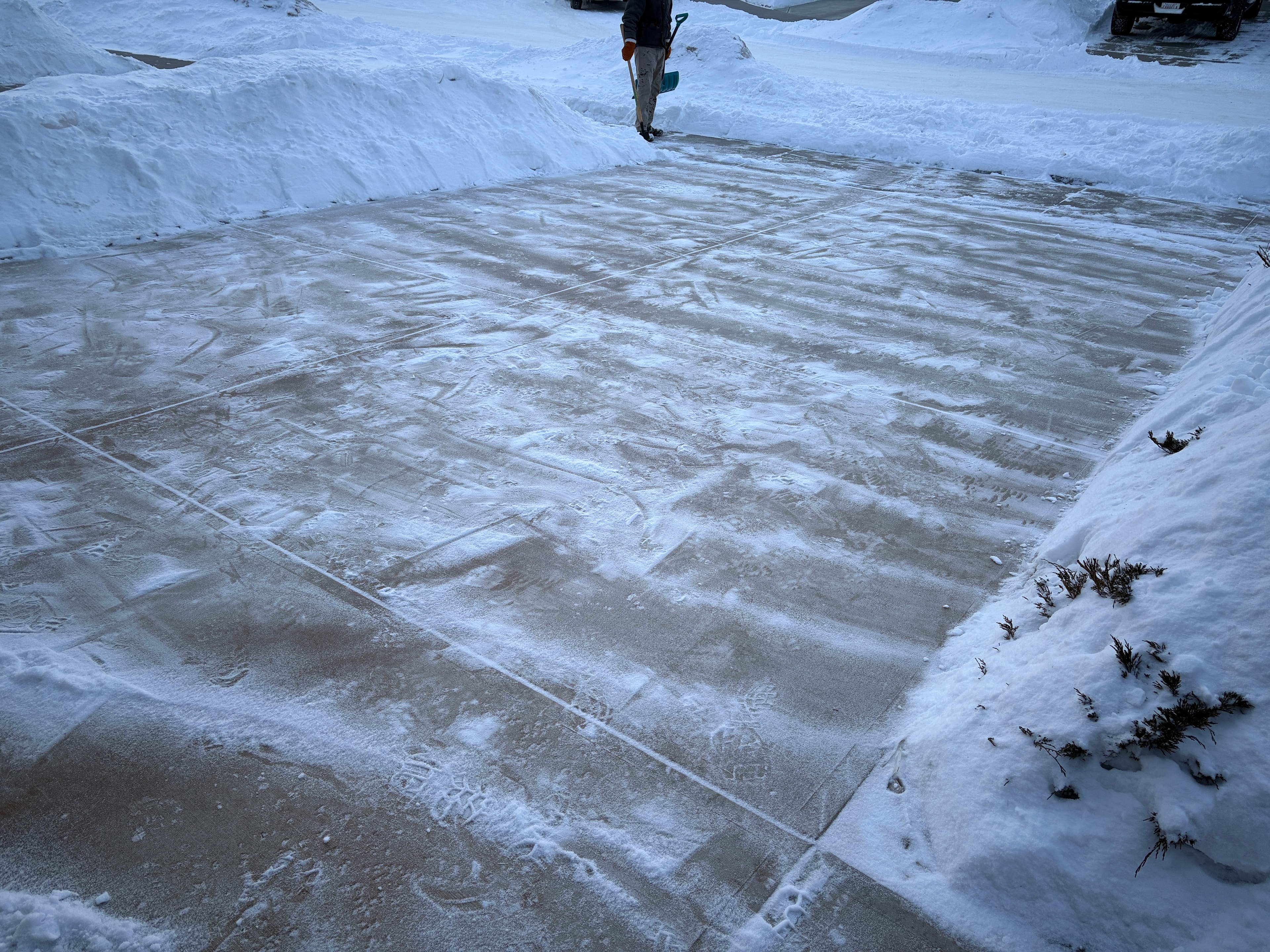 TotalSpace crew clearing a residential driveway in Edmonton